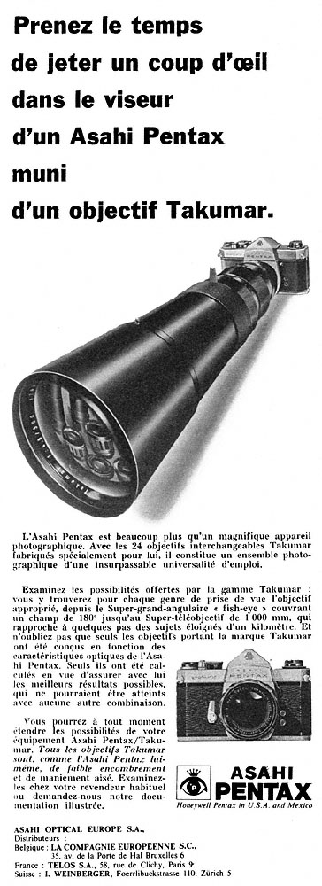 Advert Pentax 1967