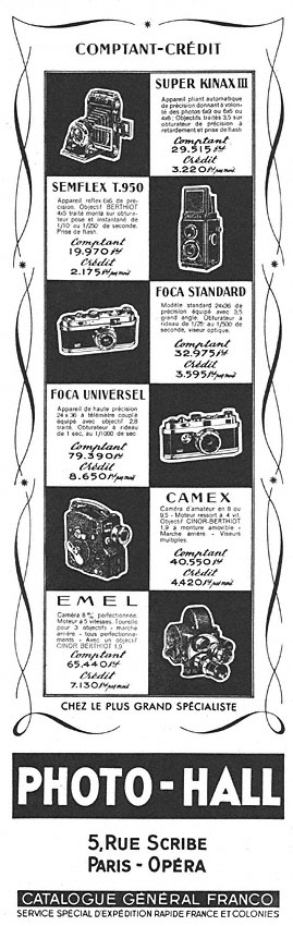 Advert Photo-Hall 1952