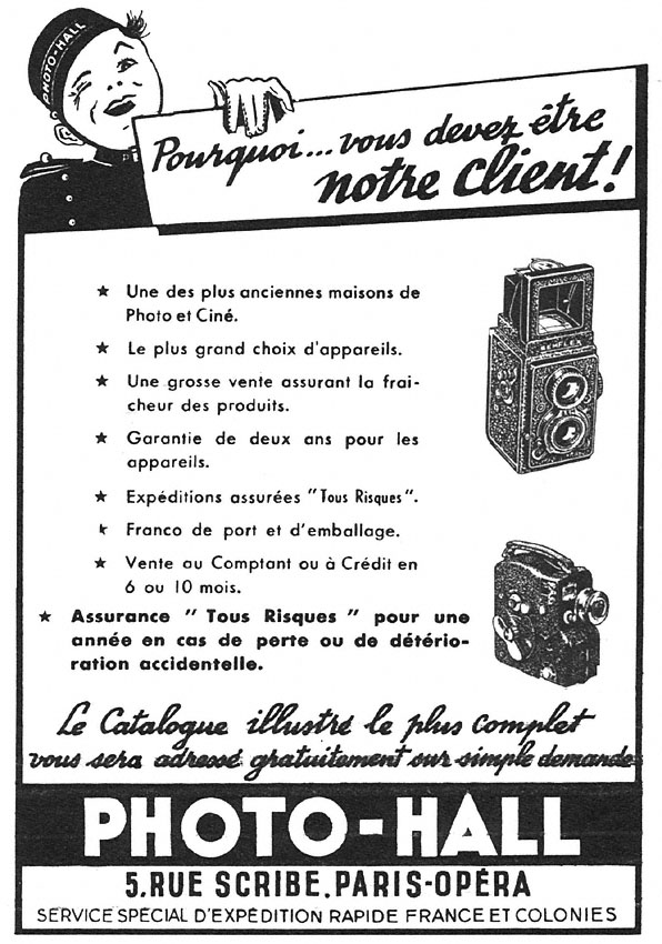 Advert Photo-Hall 1954