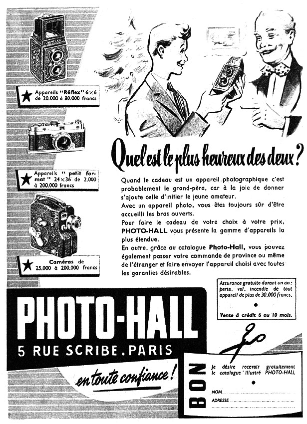 Advert Photo-Hall 1954