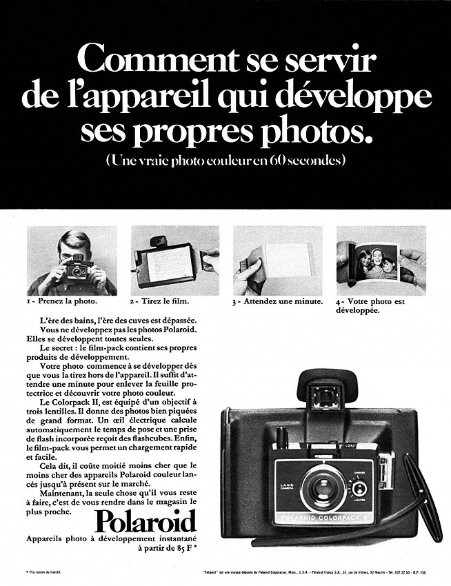 Advert Polaroid 1970