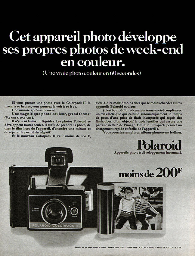 Advert Polaroid 1970