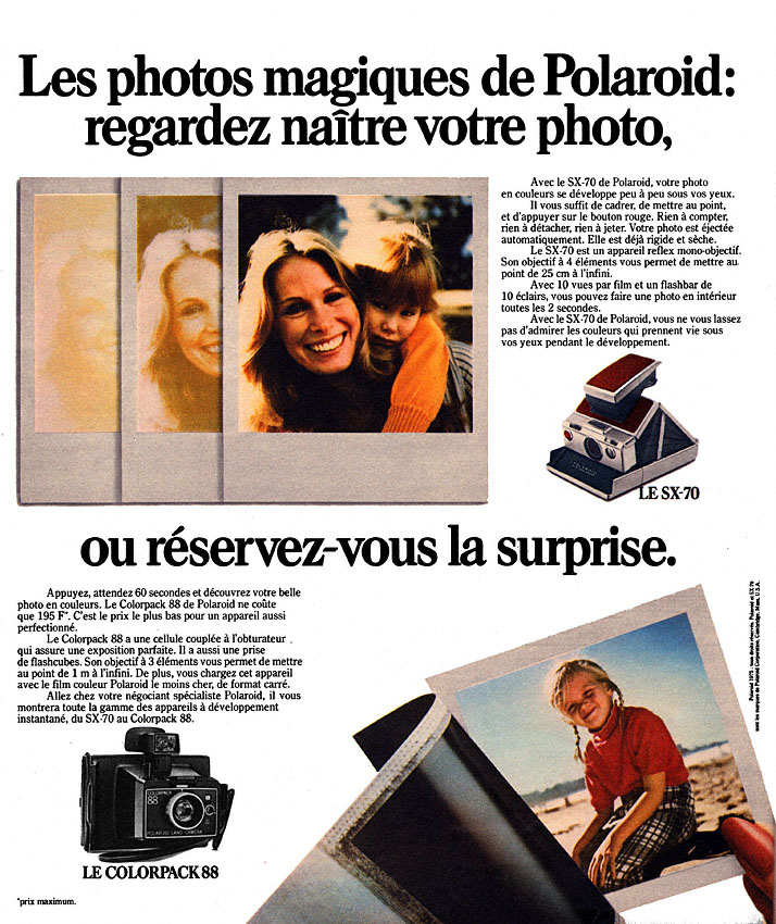 Advert Polaroid 1975