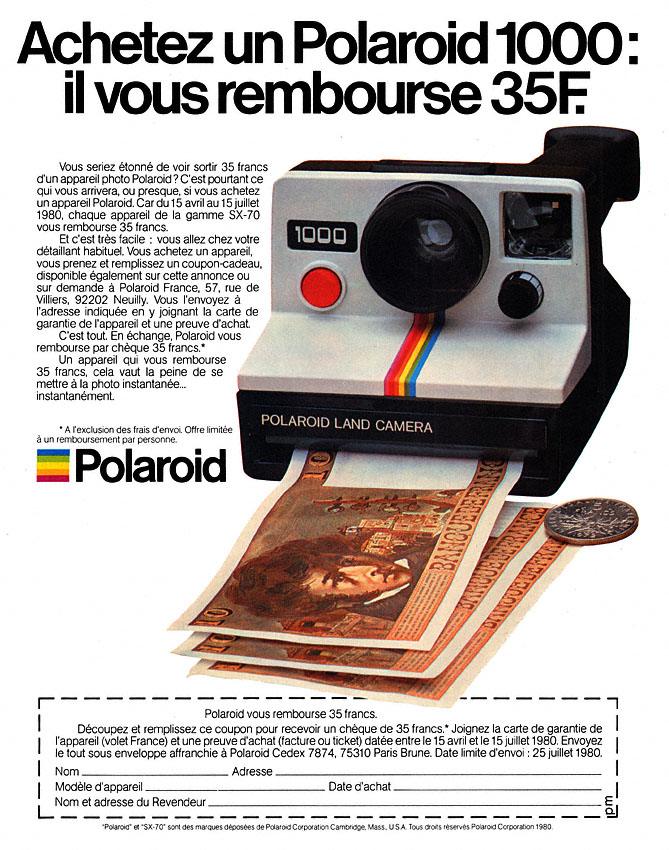 Advert Polaroid 1980