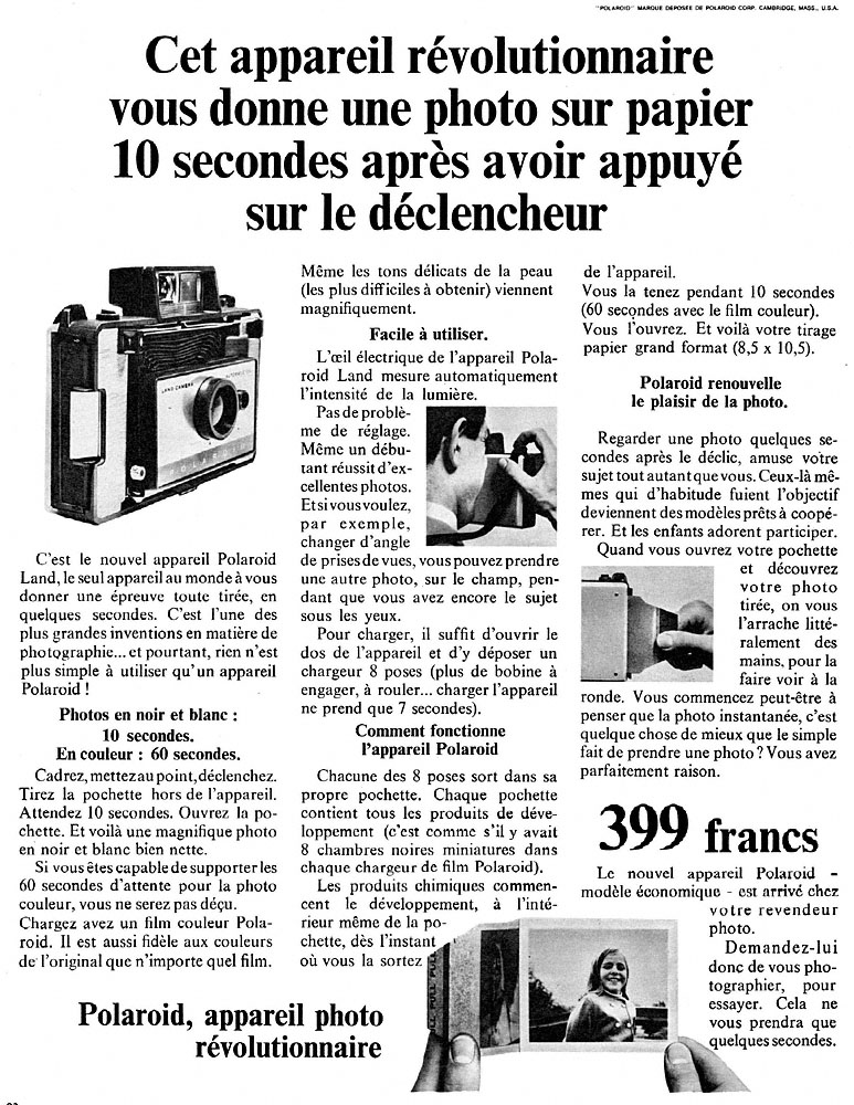 Advert Polaroid 1965