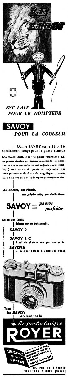 Advert Royer 1959