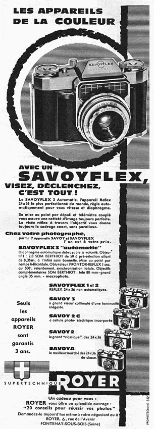 Advert Royer 1961