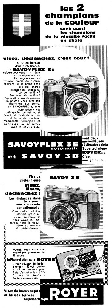Advert Royer 1962