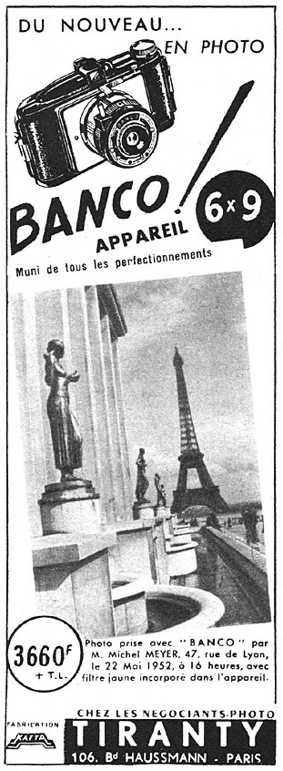 Advert Tiranty 1952