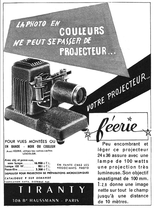 Advert Tiranty 1954