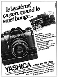 Advert Yashica 1977