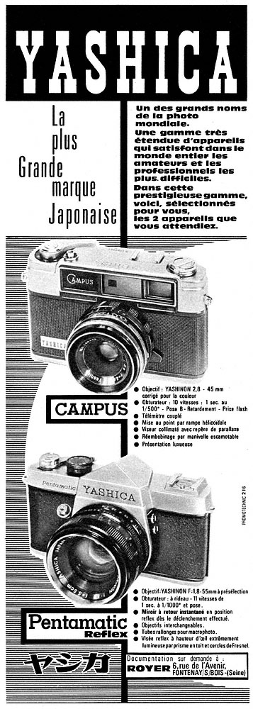 Advert Yashica 1962