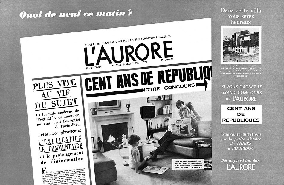 Advert L'Aurore 1970