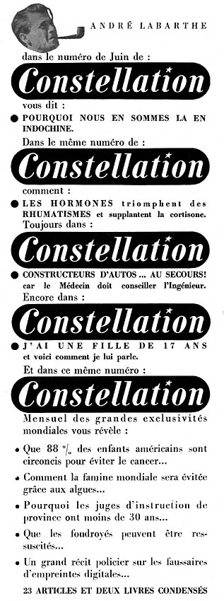 Advert Constellation 1954