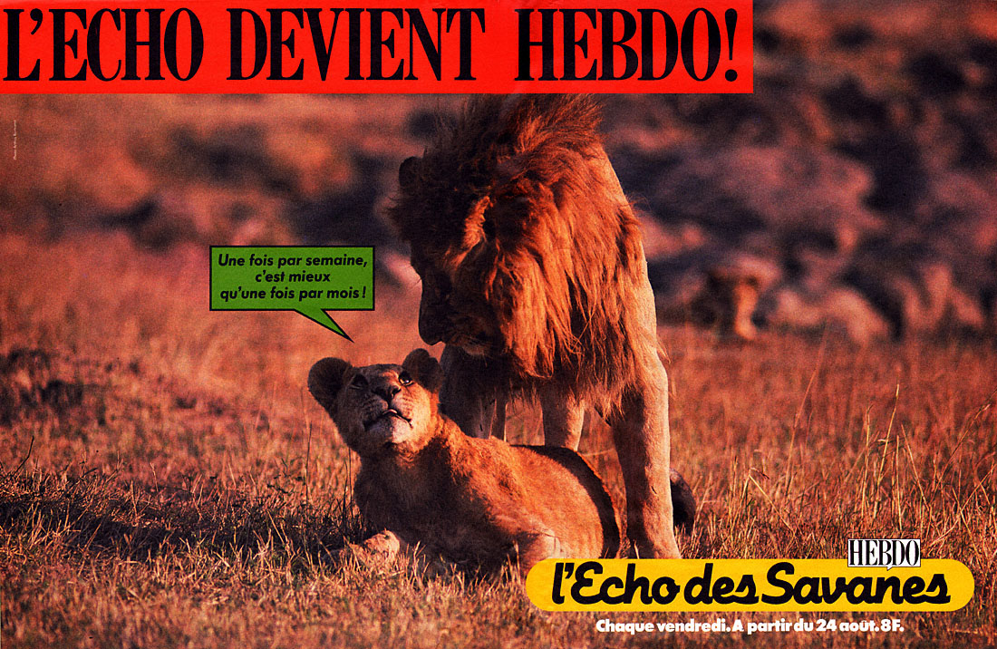 Advert Echo des Savanes 1984