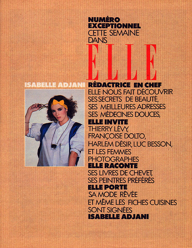 Advert Elle 1985