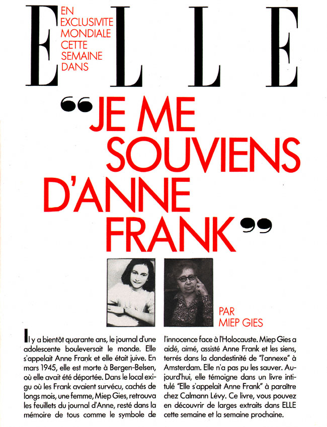Advert Elle 1987