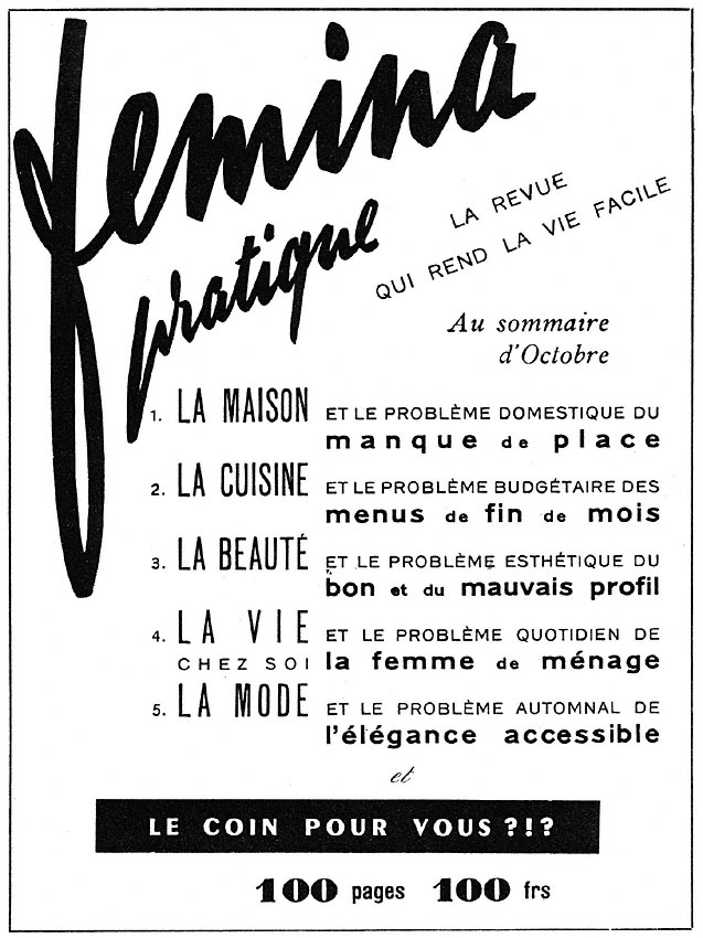 Advert Femina 1951