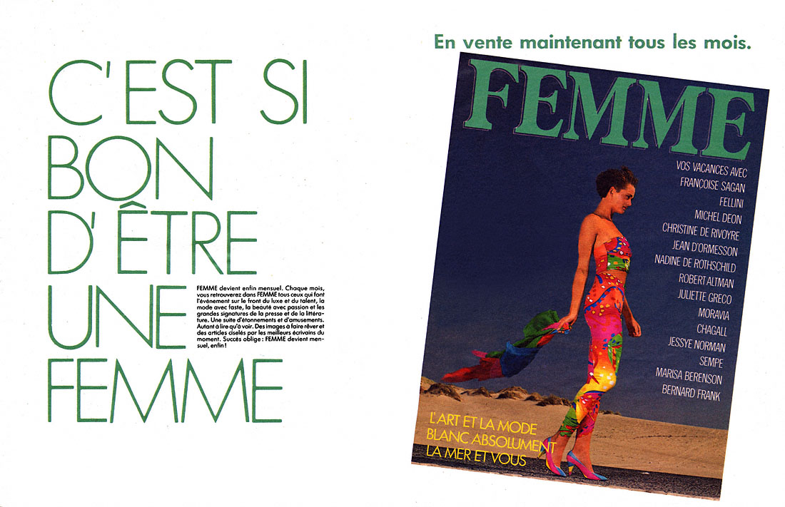 Advert Femme 1985