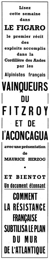 Advert Le Figaro 1952