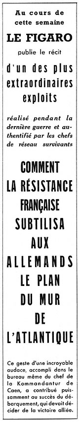 Advert Le Figaro 1952