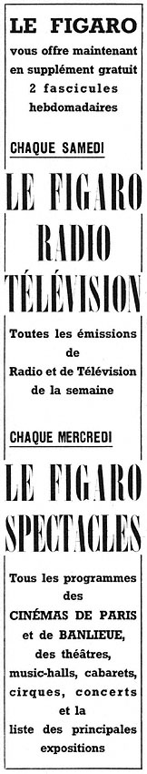 Advert Le Figaro 1952