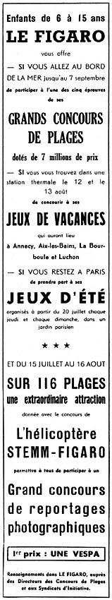 Advert Le Figaro 1952