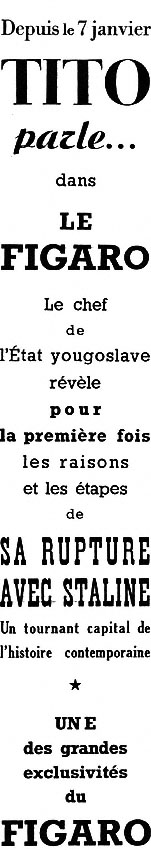 Advert Le Figaro 1953