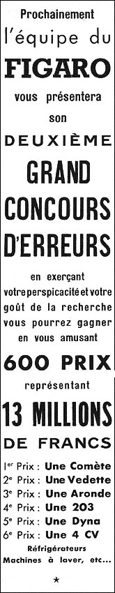 Advert Le Figaro 1953