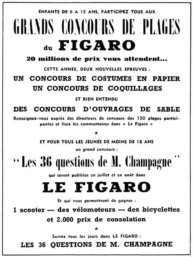 Advert Le Figaro 1953