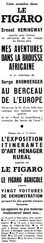 Advert Le Figaro 1954