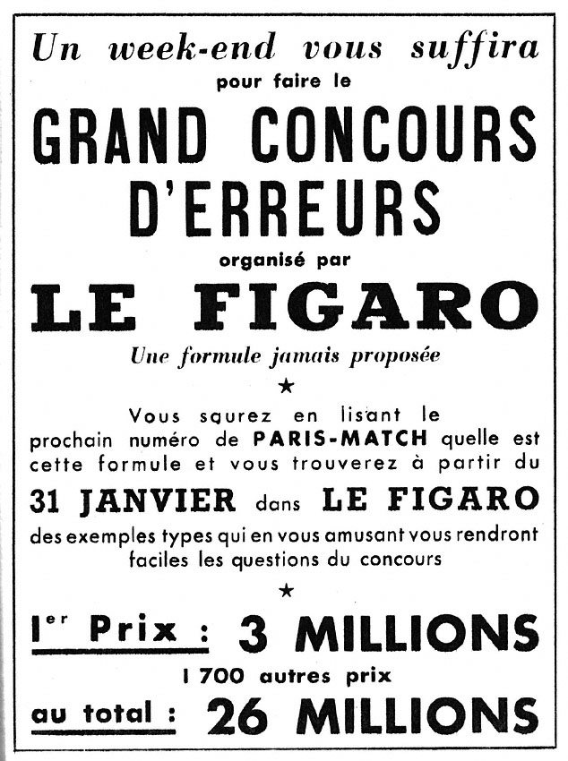 Advert Le Figaro 1955