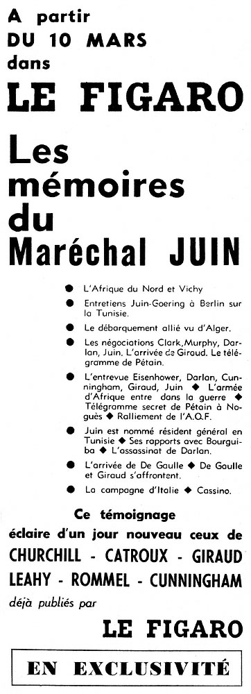 Advert Le Figaro 1959
