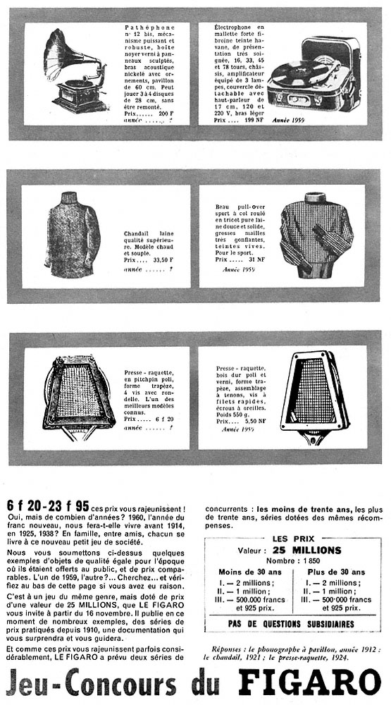 Advert Le Figaro 1959