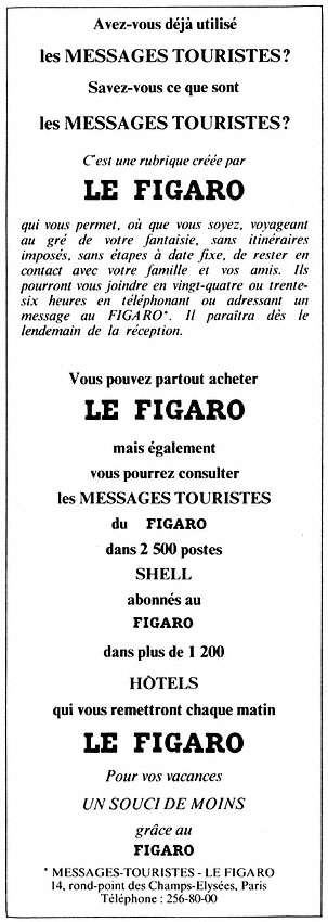 Advert Le Figaro 1966