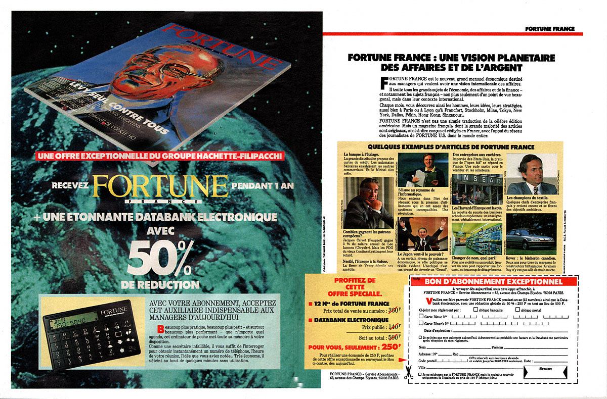 Advert Fortune 1989