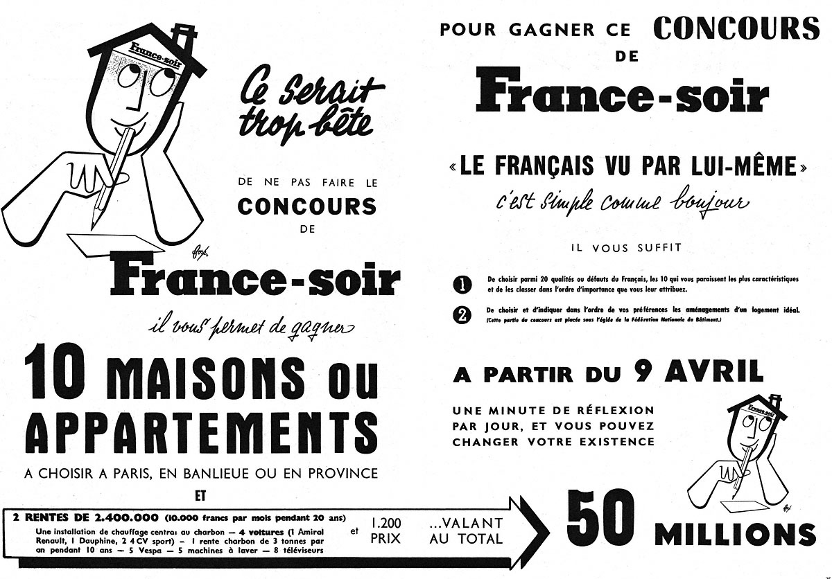 Advert France soir 1956