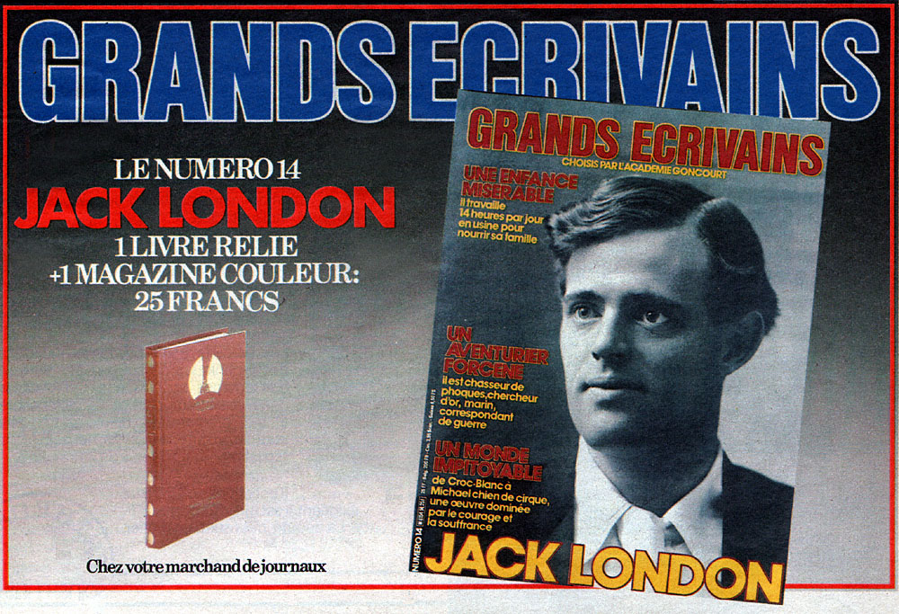 Advert Grands crivains 1986