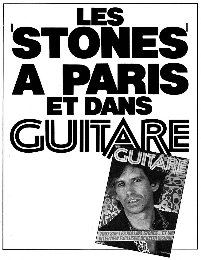 Advert Guitare 1982