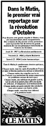 Advert Le Matin 1977