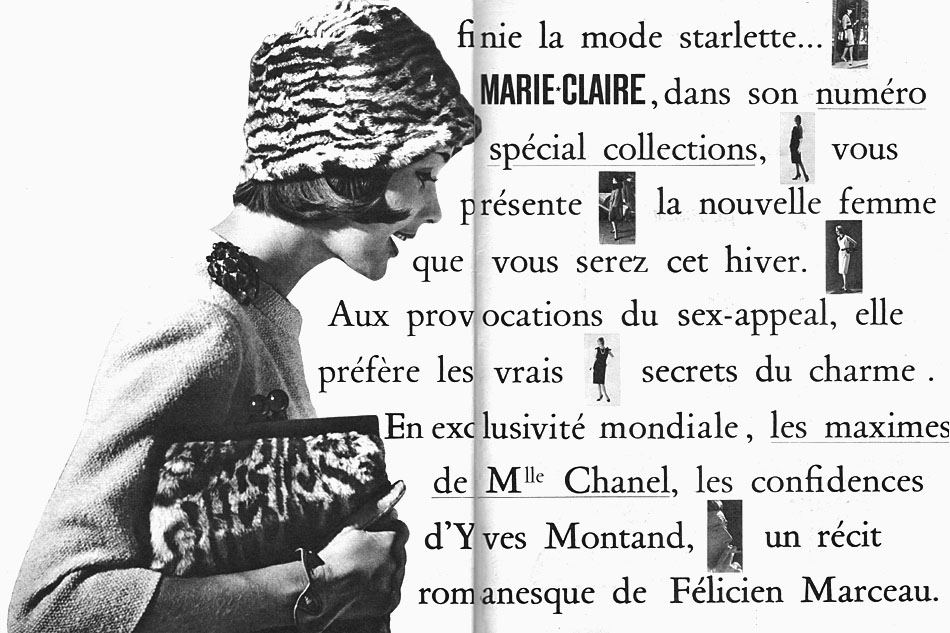 Advert Marie Claire 1960