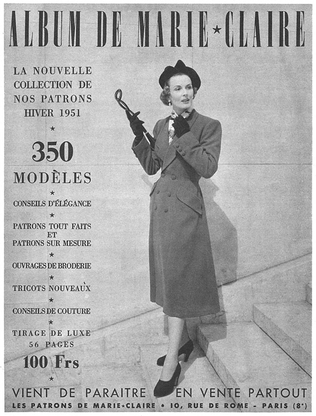 Advert Marie Claire 1950