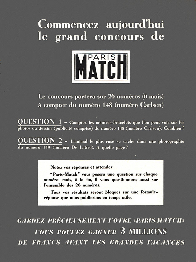 Advert Match 1952