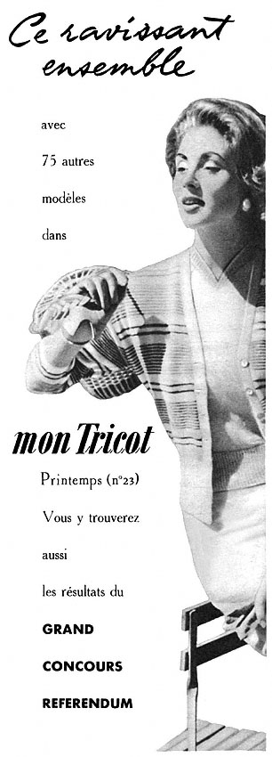 Advert Mon tricot 1955
