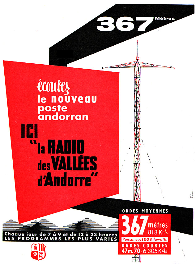 Advert Radio Andorre 1960