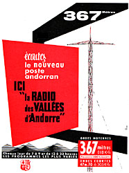 Advert Radio Andorre 1960