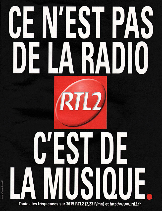 Advert Rtl2 1997