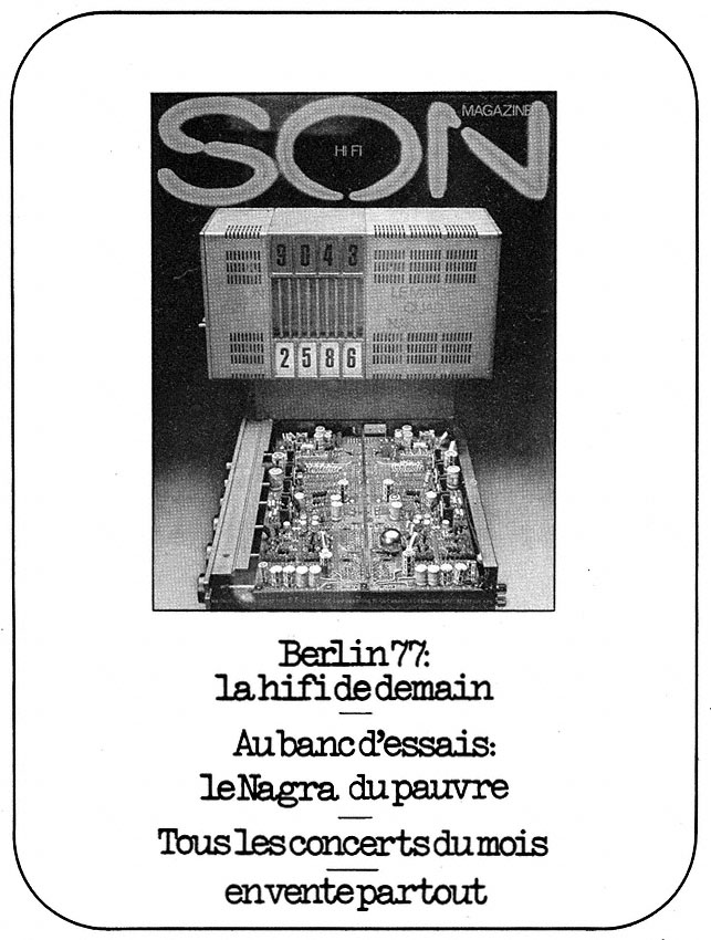 Advert Son Magazine 1977