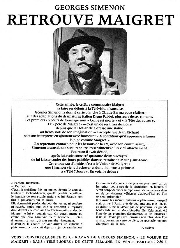 Advert Tele7jours 1967