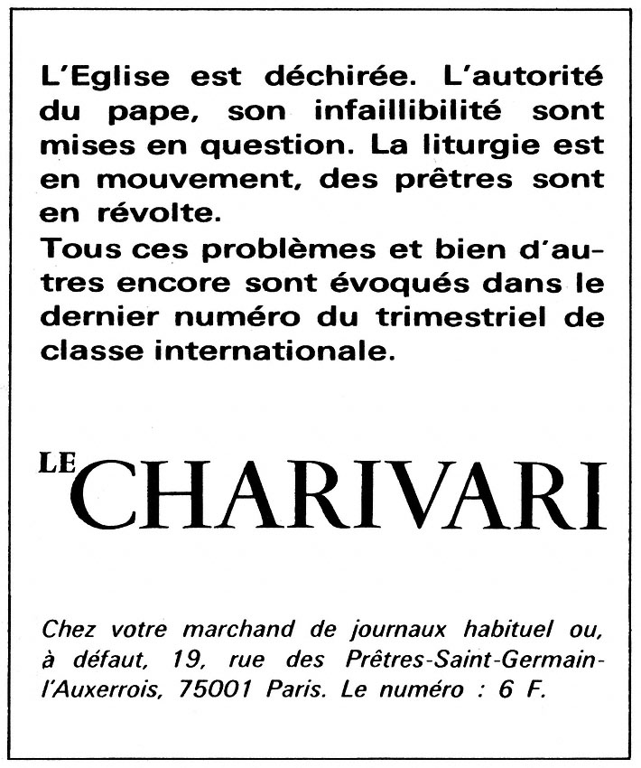 Advert Zzdivers_PRE5 1973